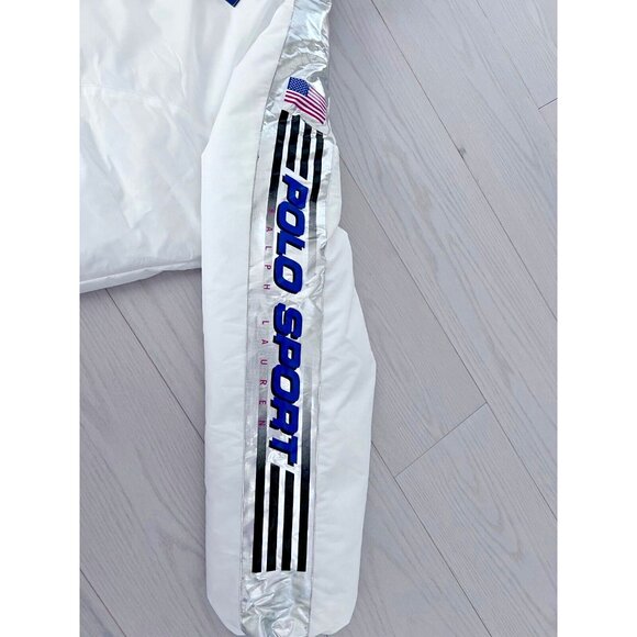 Polo Ralph Lauren Sport Ski Puffer White Silver ( M ) - Picture 3 of 9